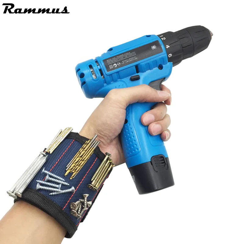 

13.8'' Wrist Support Strong Magnetic For Screw Nail Holder Wristband Band Tool Bracelet Belt Support Protection Kit 3 Grids