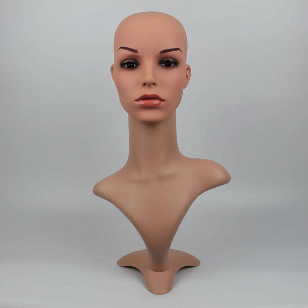 Высокое качество PE реалистичный манекен женщина манекен голова для маски и шляпы и солнцезащитных очков и ювелирных изделий дисплей парик головы D2-FIR