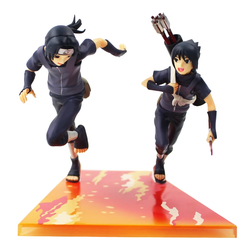 

10-13cm Anime Anbu Naruto Uchiha Sasuke Itachi Action Figures Set MH GEM Young Shippuden PVC Collectible Model Toy