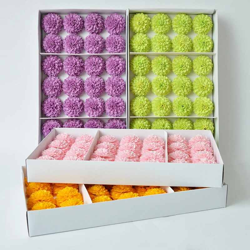 28PCS/BOX Soap Flower for Valentine Gift Round Ball Chrysanthemum