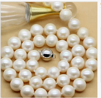 

Beautiful 18inch 11mm AAA south sea round white pearl necklace 36"