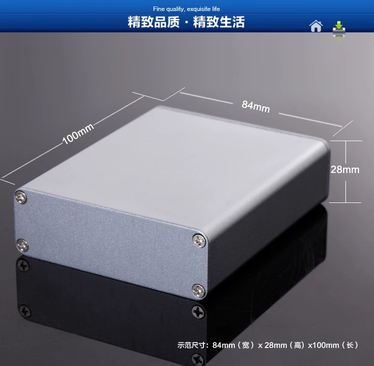 

2018 aluminum shell box Pcb shell custom processing all-aluminum amplifier chassis amplifier case amplifier box