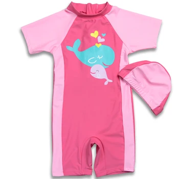 

Lovely Kids Swimsuit Quality Baby Swimwear Teenagers One-pieces Dolphin Design Infant Bath Suit Children Beachwear 1-10Years