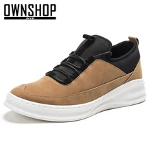 OWNSHOP Men Casual Shoes Gold Black Blue Fashion Design Breathable Men Shoes For Mens Fashion Shoe Lace Up Rubber Sole