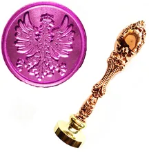 Vintage Phoenix Luxury Wax Seal Sealing Stamp Brass Peacock Metal Handle Gift Set Custom Picture Logo
