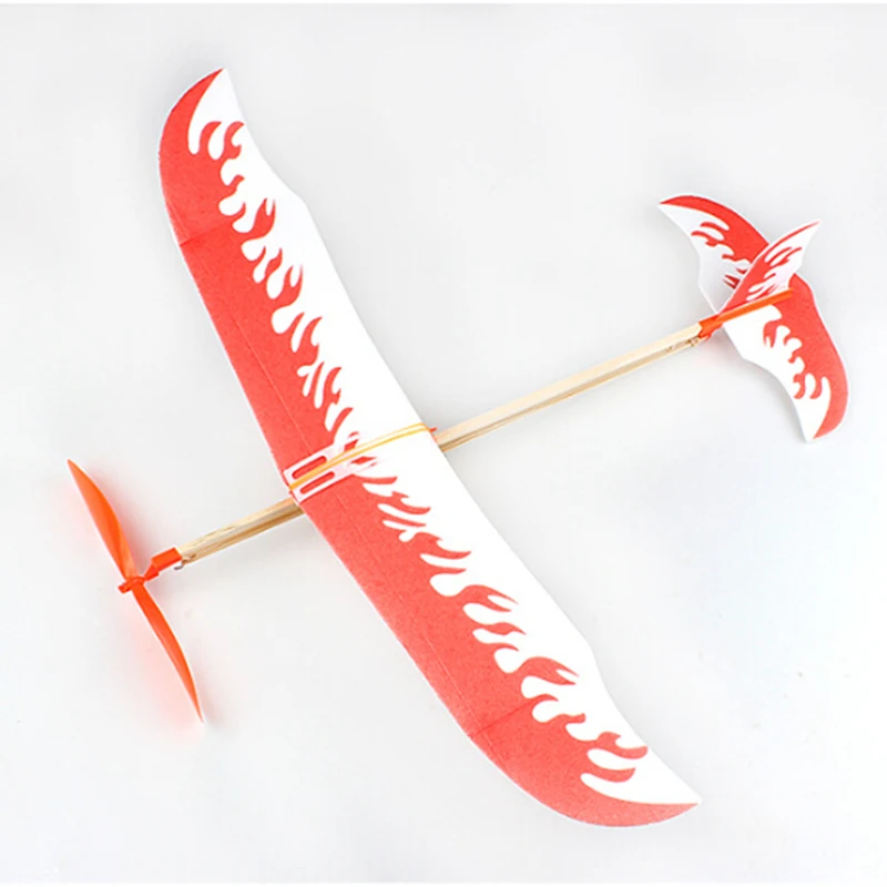 

Rubber Band Elastic Powered Glider Flying Plane Airplane DIY Kids Toy Xmas Gift