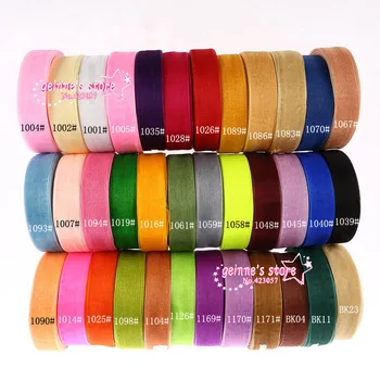 

new arrive 1"(25mm) organza ribbon 50 yards/roll,250yards/lot mix 5 color, belt gift packing wedding decoration