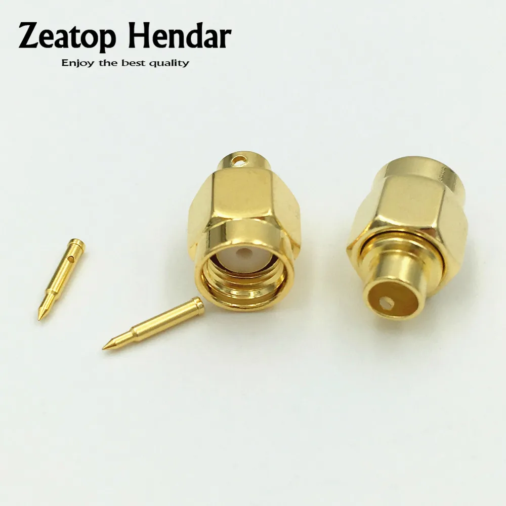 10pcs Connector SMA female bulkhead solder for semirigid RG402 0.141