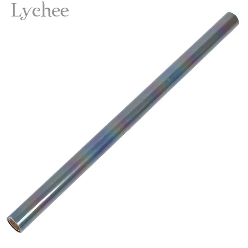 Lychee отражающая Радужная теплоотжимная переводная виниловая железная полиуретановая декоративная ткань поставки для одежды футболки - Цвет: 2
