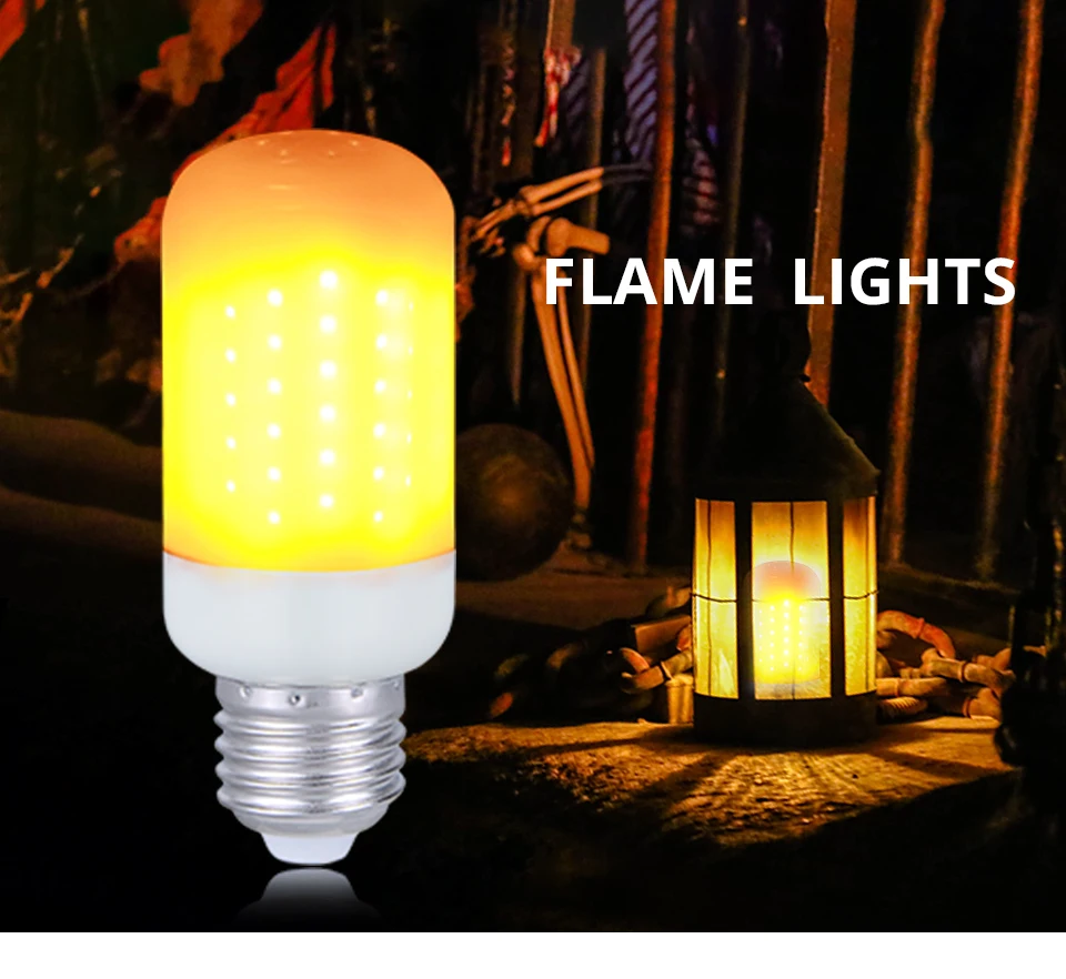 B22 E26 E12 E14 E27 LED Flame Lamp Light 85-265V Flickering Flame Effect Fire Light Bulb (1)