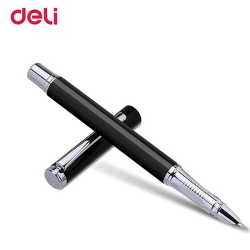 

Deli elegant high quality metal fountain pen for school office business nib ink pen luxury gift pen calligraphy writing supplies