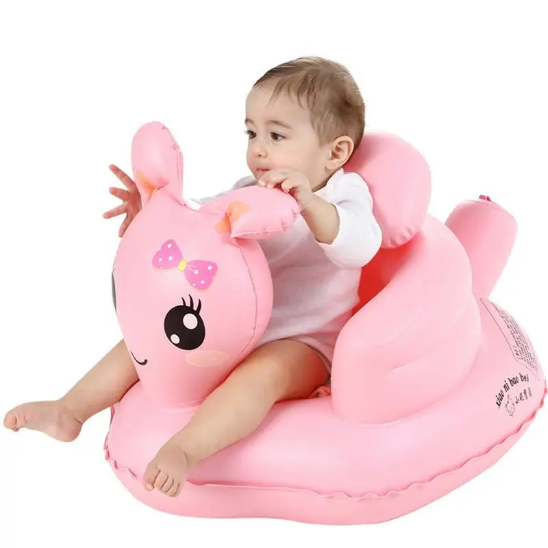 

Cute Animal Baby Inflatable Sofa Learning Chair Infant Dining Chair Multi-function Seat Portable Baby Study Sit Bath Stool