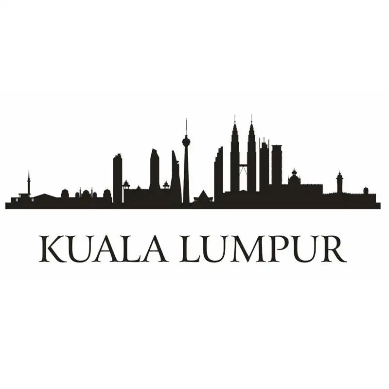 KUALA LUMPUR City Наклейка на стену виниловая наклейка s Декор роспись искусство