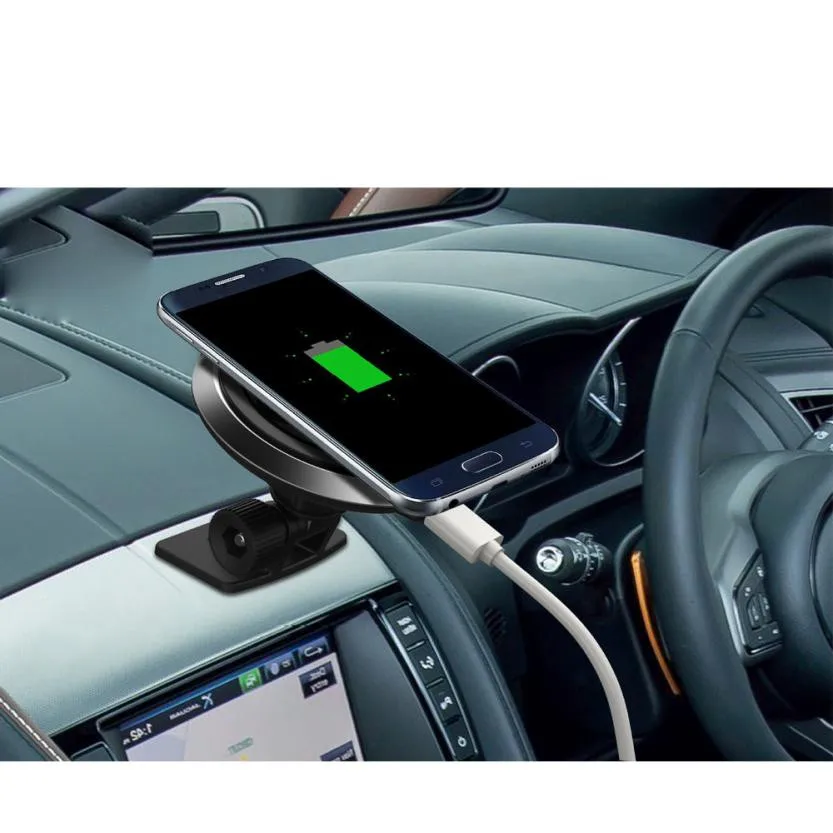 Binmer Qi Беспроводное Автомобильное зарядное устройство передатчик держатель быстрая зарядка для samsung Galaxy Note 7 Sep 02