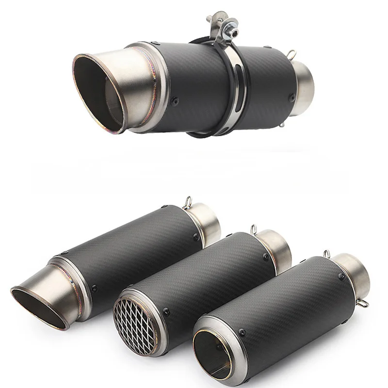 

51mm 60mm motorcycle universal exhaust pipe carbon fiber exhaust pipe db kille For sc GP project micropole muffler exhaust