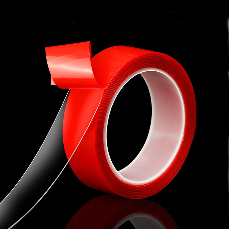 Car Styling Red Transparent Silicone Double Sided Tape Sticker High Strength No Traces Adhesive Sticker For Car And Living Goods (2)