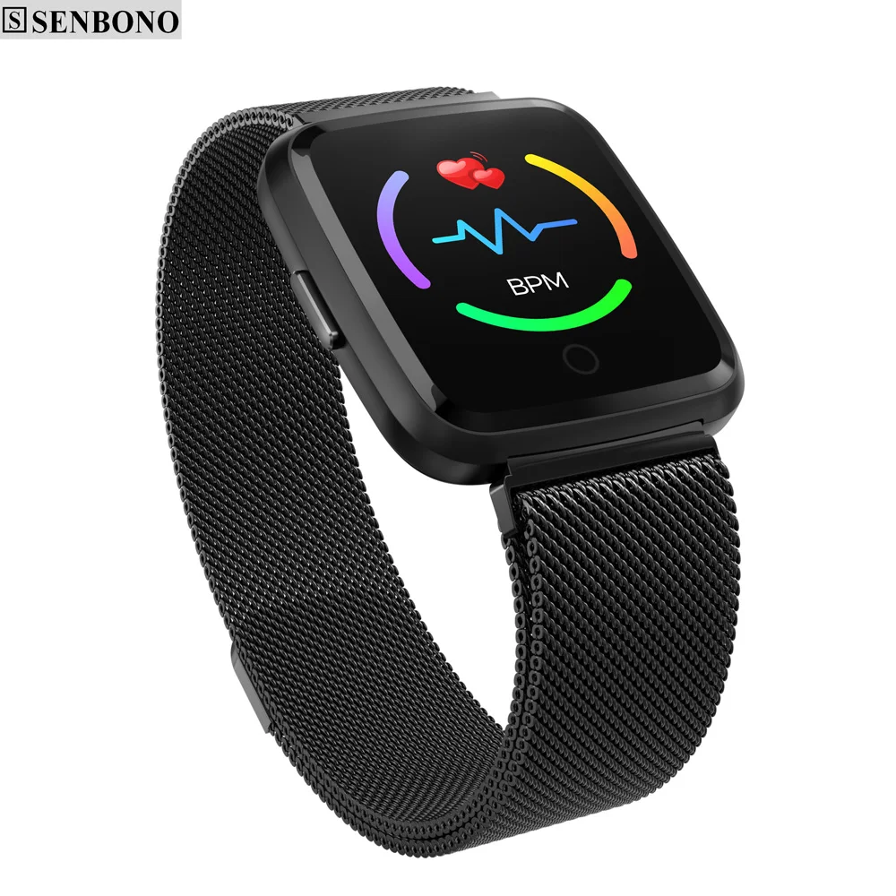 

SENBONO Y7 Heart Rate Blood Pressure oxygen Monitor IP67 Waterproof Smart watch Fitness tracker Smart Band Watch for Men women