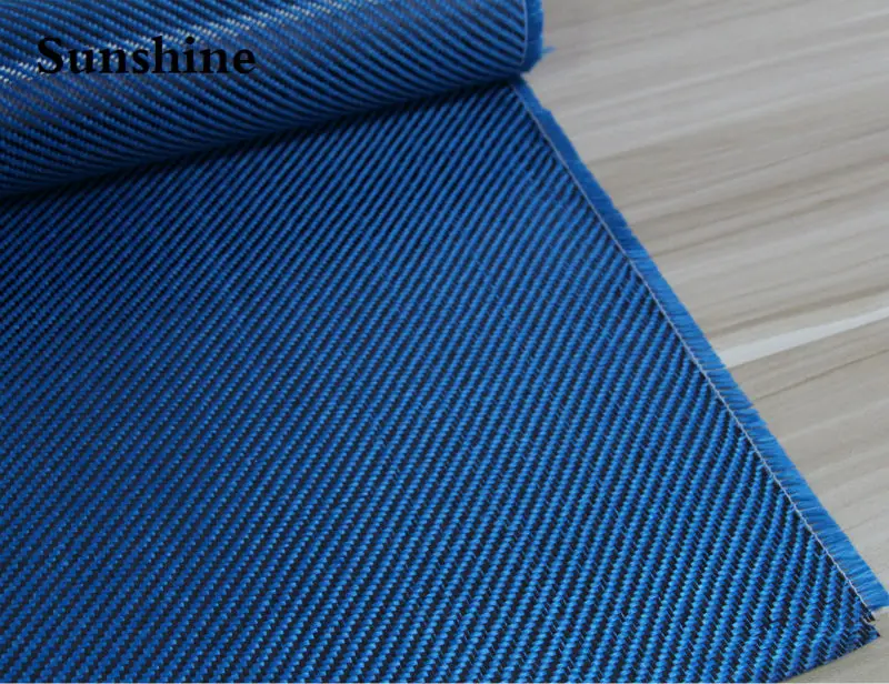Carbon Aramid Hybrid Fabic Plain Blue 185g (4)