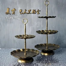 Винтажный Европейский стиль подставки для пирога два/три тарелки для торта свадебное украшение для торта ко дню рождения десерты еда Конфеты инструменты для кексов