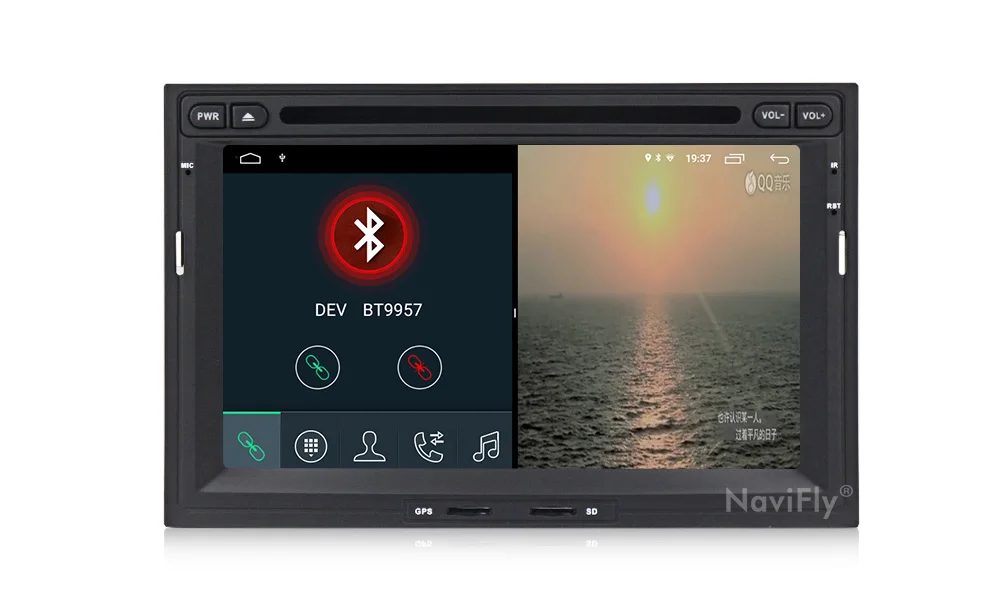 Best NaviFly 2 Din 2G+32G Android 9.1 car multimedia player for PEUGEOT 3008 5008 with gps navigation dvd radio player Quad core WIFI 6