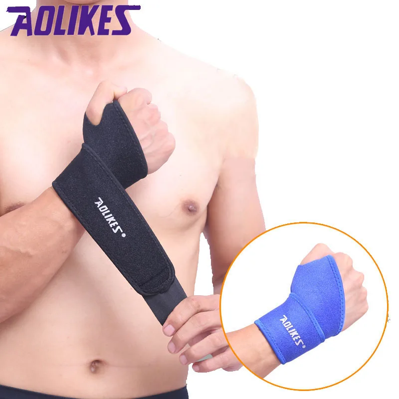 Aolikes 1Pcs Gym Wrist Band Sports Wristband New Wrist Brace Wrist Support Splint Fractures