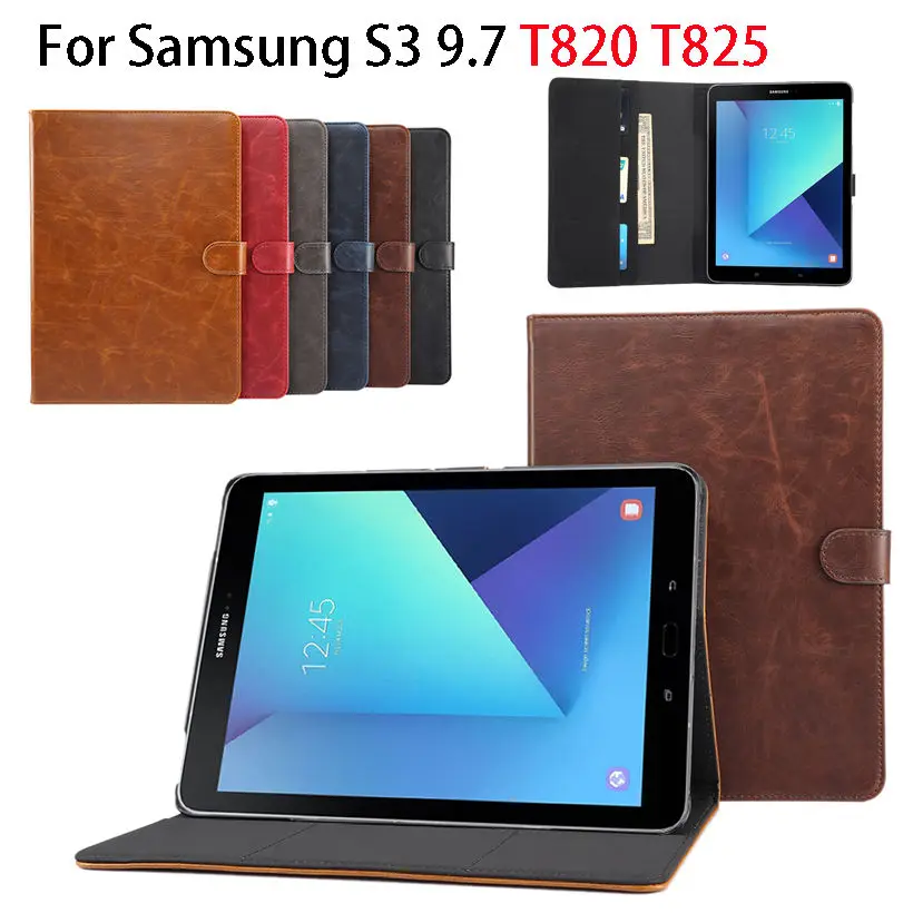 Luxury business PU Leather Case For Samsung Galaxy Tab S3 9.7 T820 T825
