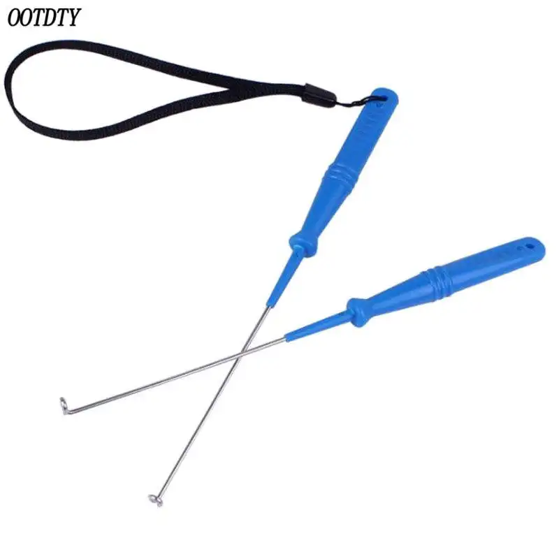 

OOTDTY Fishing Hook Remover Stainless Steel With Anti Lost Ring Extractor Anti Slip Handle Fish Removal Tools