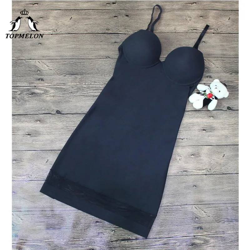  TOPMELON Women Slimming Underwear Control Slips Sexy Push Up Dress Body Shaper Shapewear Spaghetti 