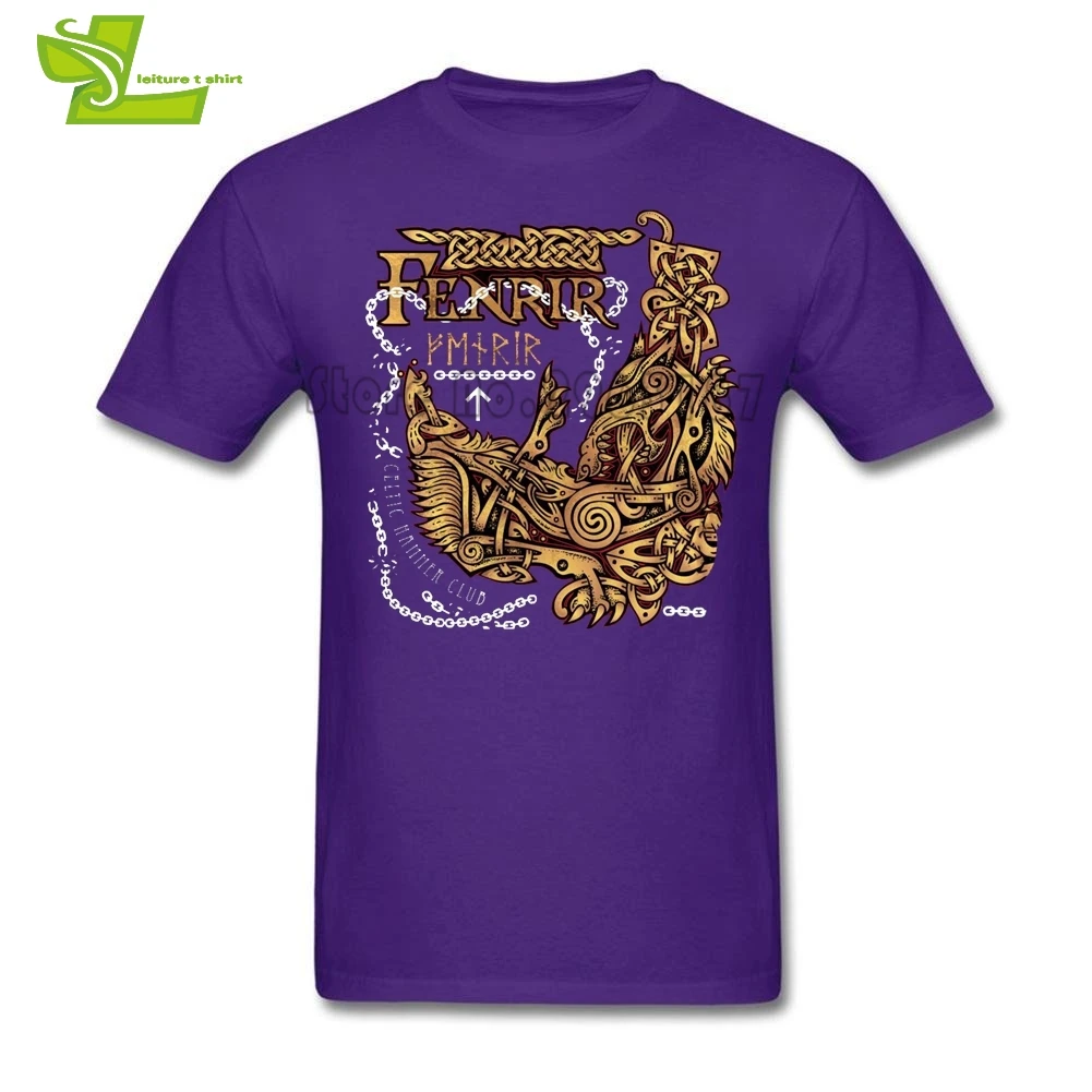 Fenrir Ragnarok Viking Monster Wolf camiseta adulto más nueva Simple camisolas ropa para el hogar camiseta suelta hombre de manga corta barato papá Top