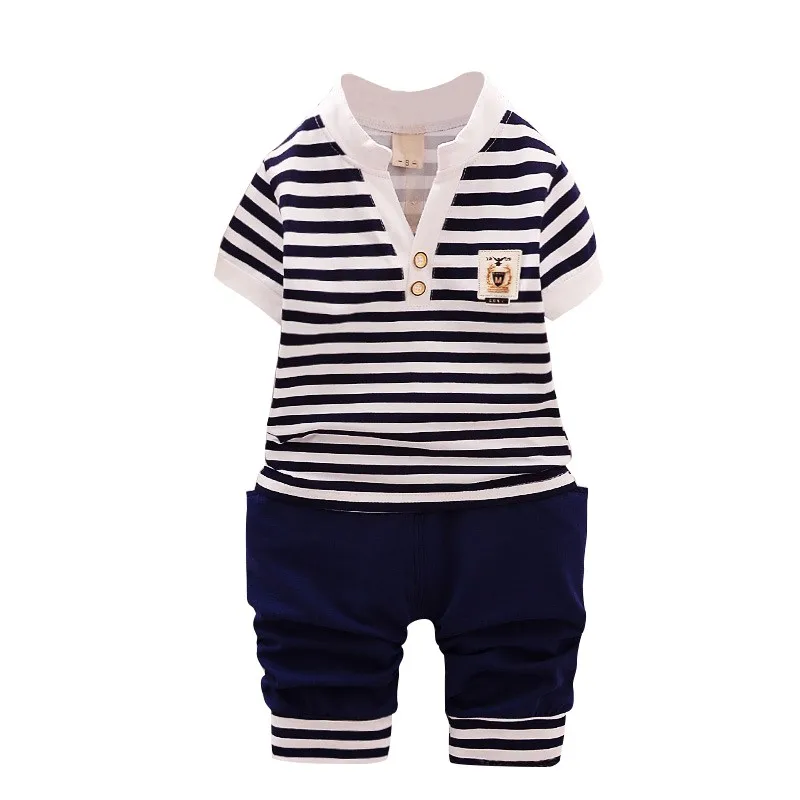 

2pcs Summer Baby Boys girls Clothes sets Baby Clothing Set Cotton Clothing Baby Clothes Short Sleeve Striped T-shirt+short Pants