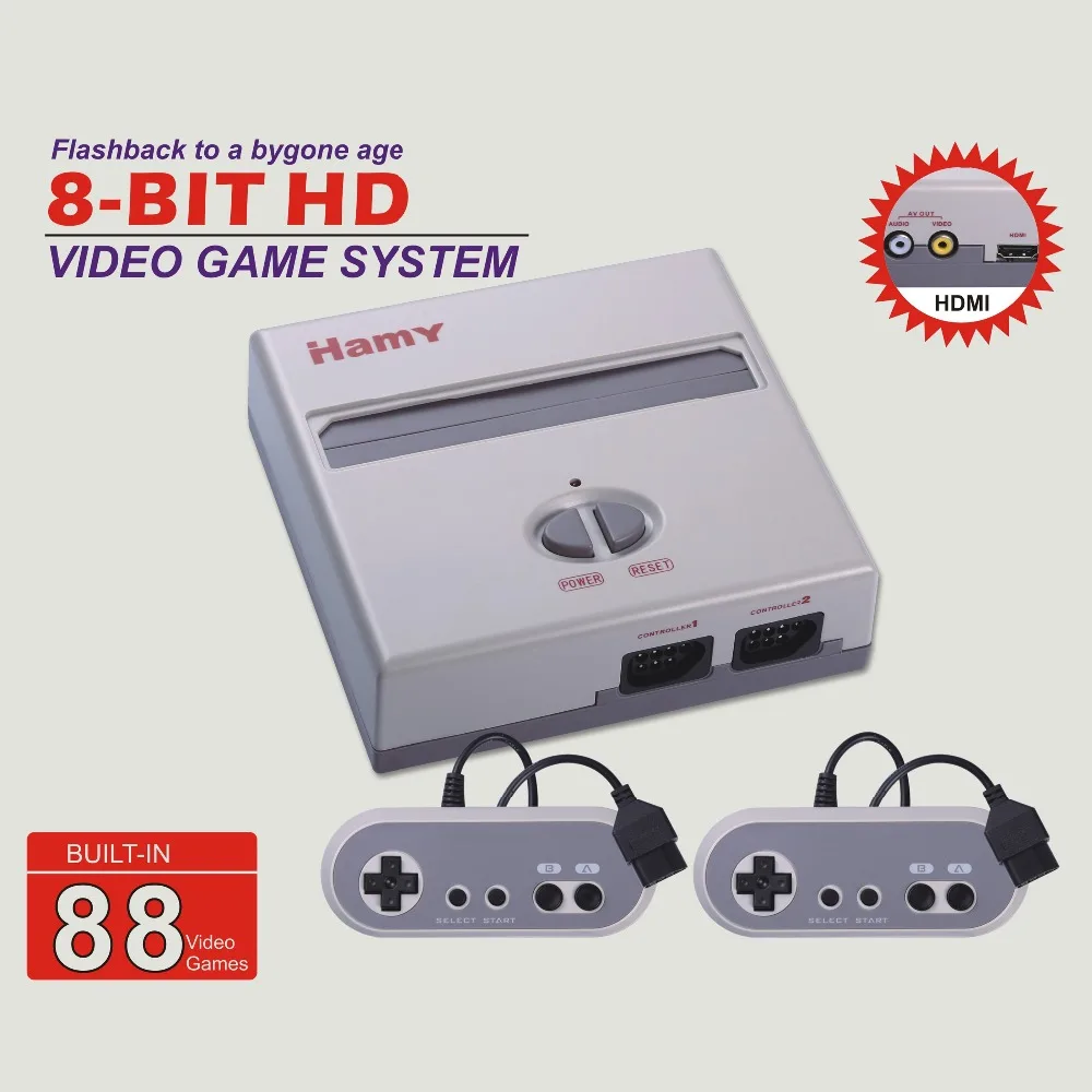 classic video game console with over 500 games and two controllers