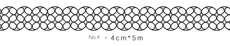 4/5 см* 5 м Kawaii милые черного и белого цветов с декоративной шнуровкой и отделкой из полые лента Washi наклейки Скрапбукинг малярный скотч школьные принадлежности пуля журнал sl1943