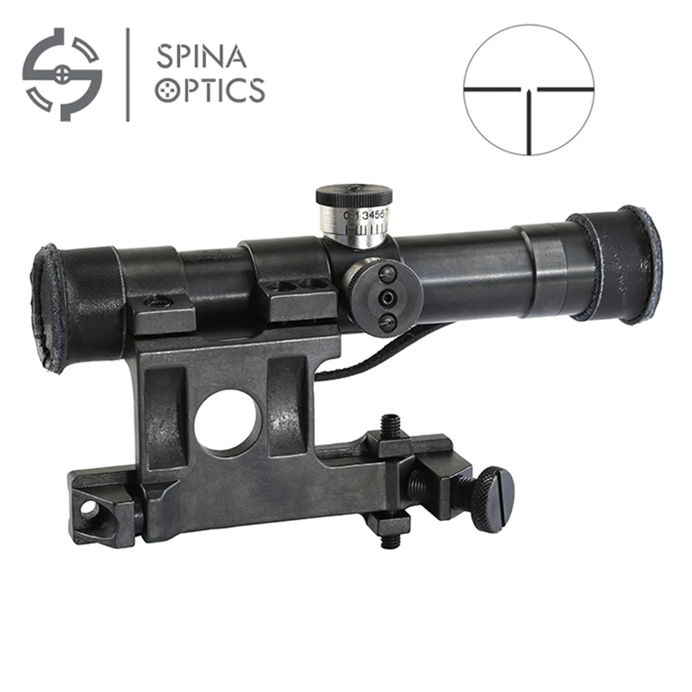 

SPINA OPTICS Tactical Hunting Scope SVD 4x20 SVD Dragunov Optics Sight Red Illuminated Rifle Scope Airsoft Sniper Gear