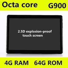 Super Tempered 2.5D Glass 10 inch tablet Android 7.0 Octa Core 4GB RAM 64GB ROM 8 Cores 1920*1200 IPS Screen Tablets 10.1 + Gift