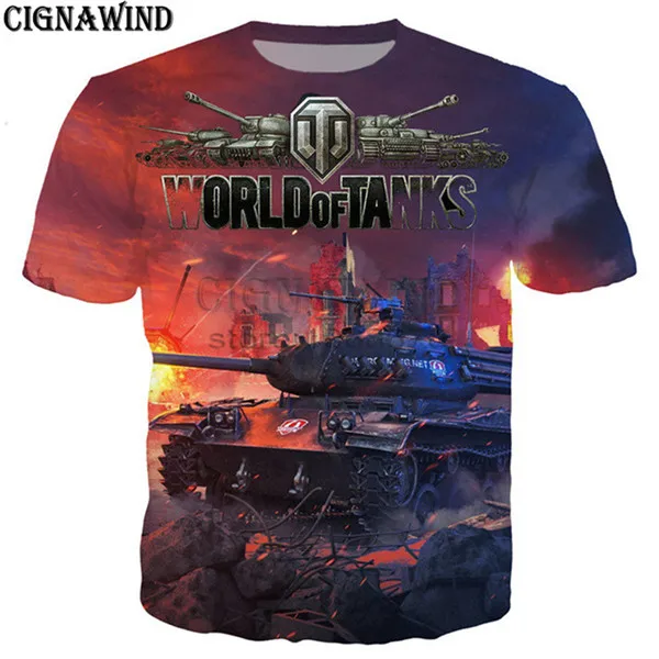 Модная крутая футболка для мужчин/женщин,, игра World Of Tanks, футболки с 3D принтом, унисекс, Harajuku стиль, футболка, уличная одежда, топы - Цвет: 07