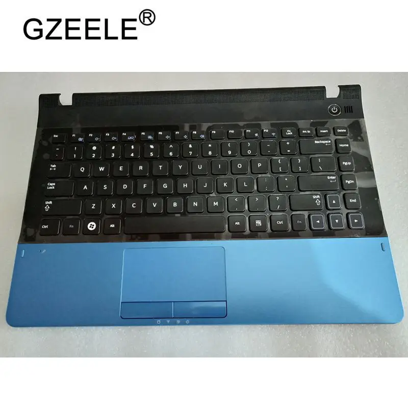 

GZEELE NEW US laptop keyboard with touchpad palmrest for Samsung 3430EA NP 300E4A 305E4A 300e4x 300E43 300E4C 3431EX upper case