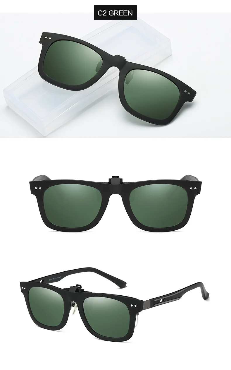 Imwete, классические поляризационные солнцезащитные очки для мужчин и женщин, на застежке, очки для близорукости, Ретро стиль, откидные очки, очки для ночного видения