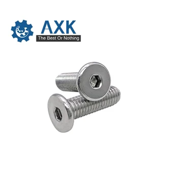 

10/50pcs CM M2 M2.5 M3 M4 M5 M6 304 stainless steel Hex Hexagon Socket Ultra Thin Super Low Flat Wafer Head Allen Cap Screw Bolt
