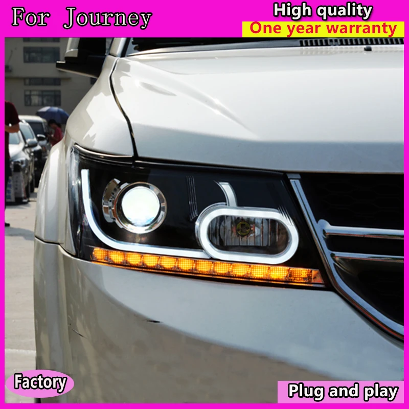Best Price Car Styling Headlights for Journey 2009-2015 LED Headlight for Journey Head Lamp LED Daytime Running Light LED DRL Bi-Xenon HID
