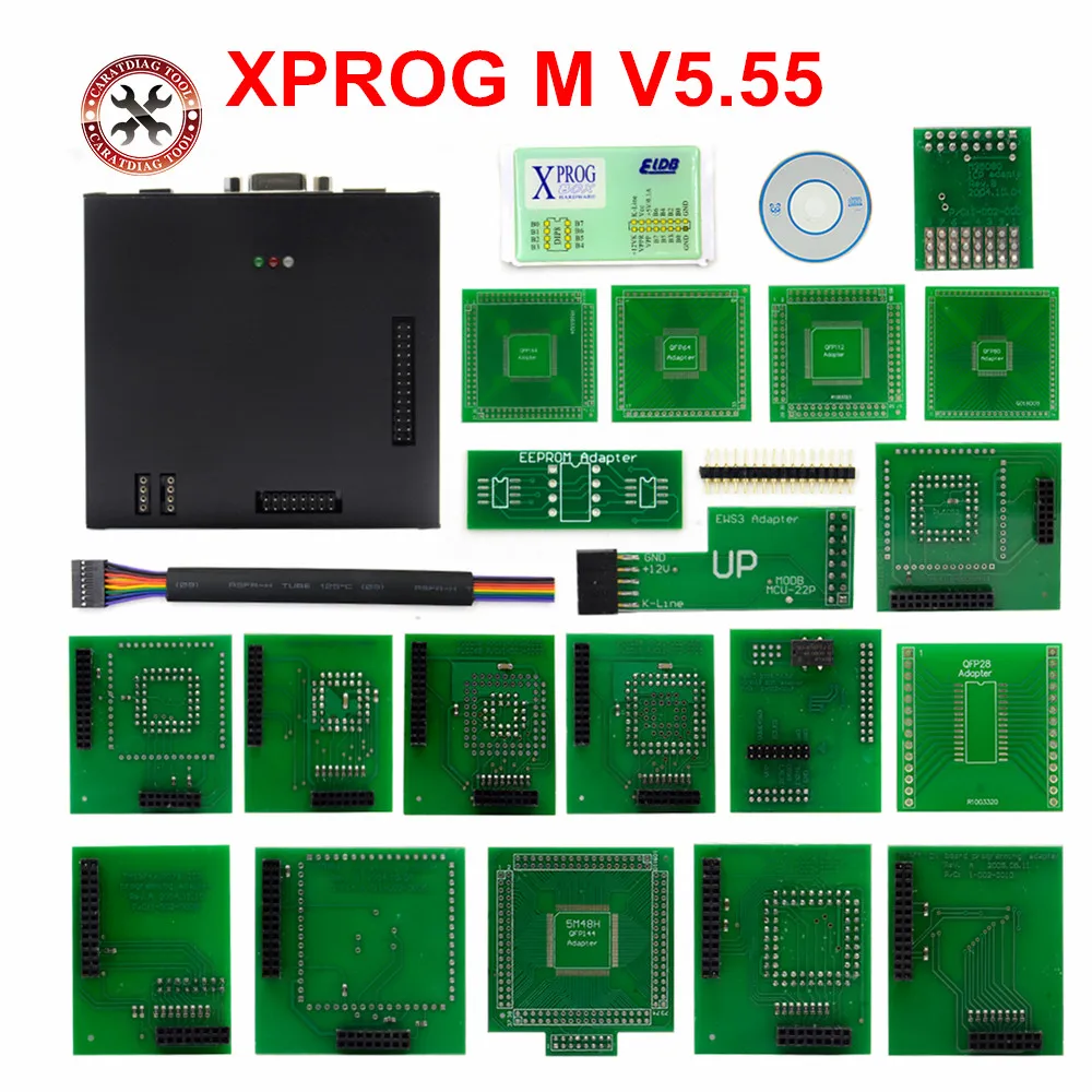 XPROG V5.55 M ECU ПРОГРАММАТОР Xprog 5 55 без USB адаптера Box комплект для настройки чипа