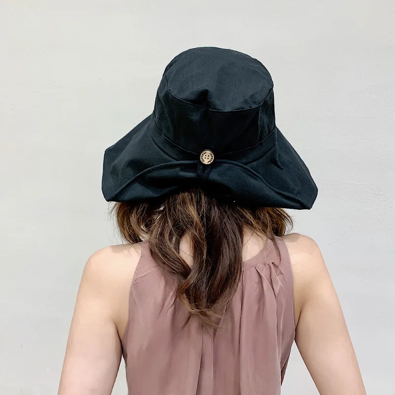 RUBY VICKY Новая женская Солнцезащитная однотонная шляпа с большим краем дышащая УФ-защита Шляпы для лета