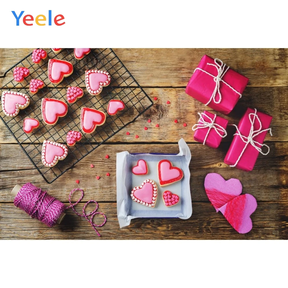 

Yeele Line Love heart Gift Wooden Board Texture Plank Goods Show Photography Backgrounds Photographic Backdrops For Photo Studio