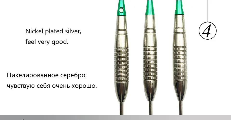 Easytoday 3Pcssets High Quality Steel Tip Darts Set Professional Throwing Games Metal Barrel Green Aluminum Darts Shafts Flight (4)