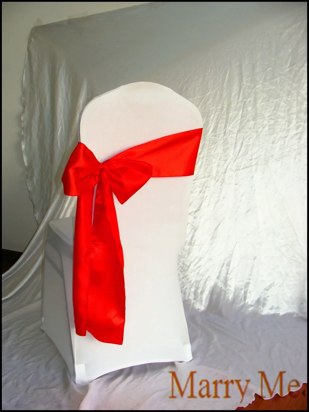 100 Red Satin Sash For Chair Wedding Chair Sashes wedding for sale