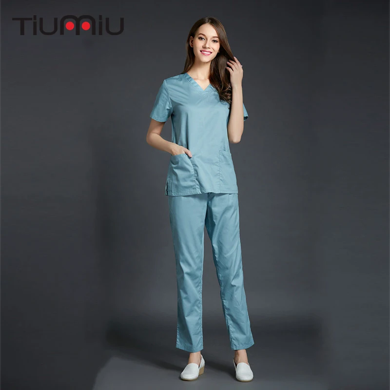 

High Quality short-sleeved Doctor Nurse Uniform Summer Hospital Medical Beauty Salon Spa Scrub Sets Surgical Medical Uniforms