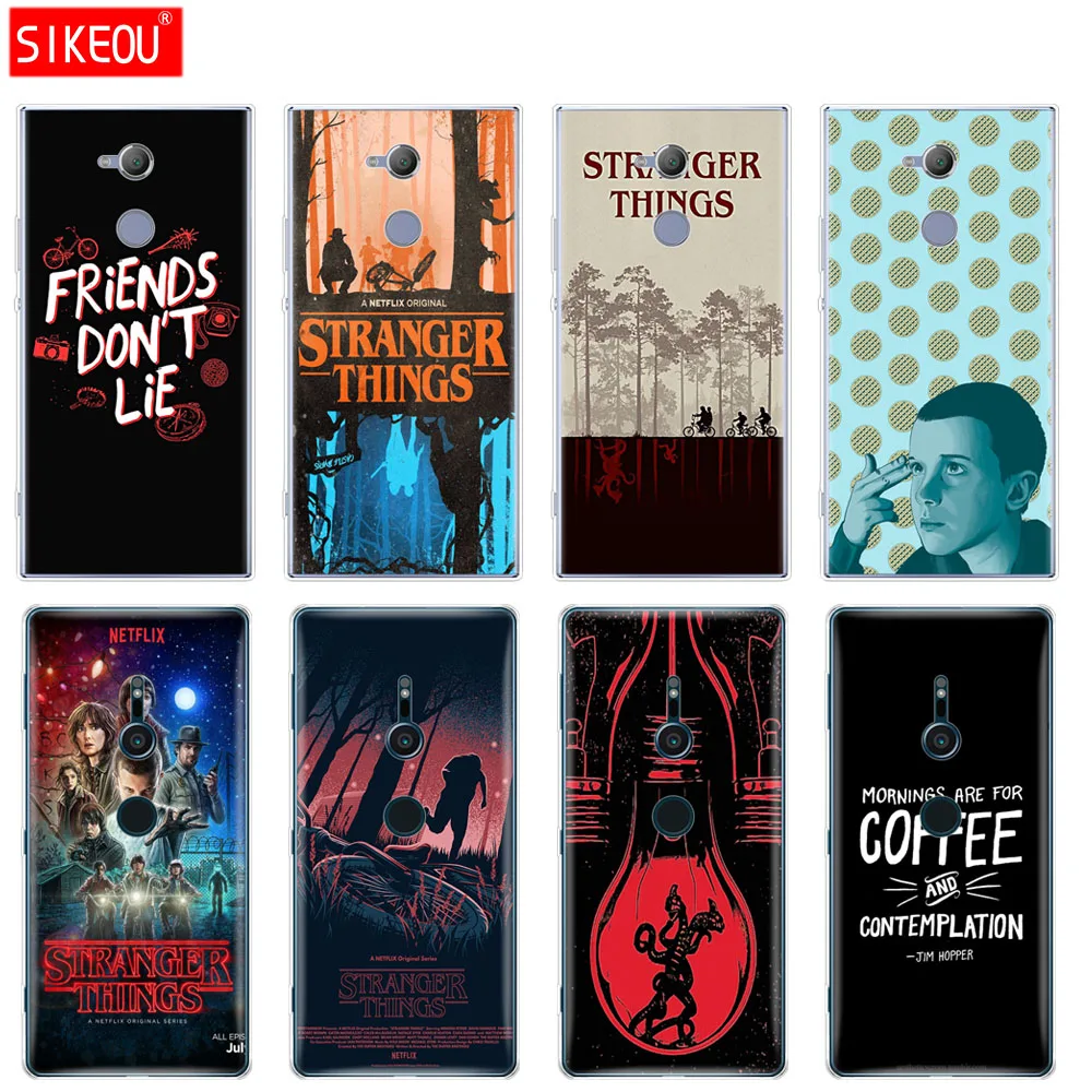 

silicone Cover phone Case for sony xperia XA1 XA2 ULTRA PLUS L1 L2 XZ1 XZ2 compact XZ PREMIUM stranger things
