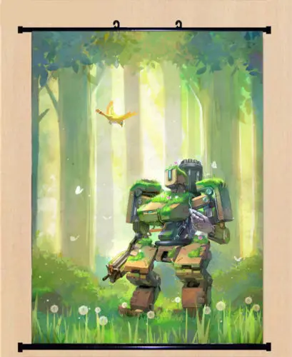 Игра Overwatch OW Bastion Косплей плакат настенный домашний декор прокрутка подарок | Дом