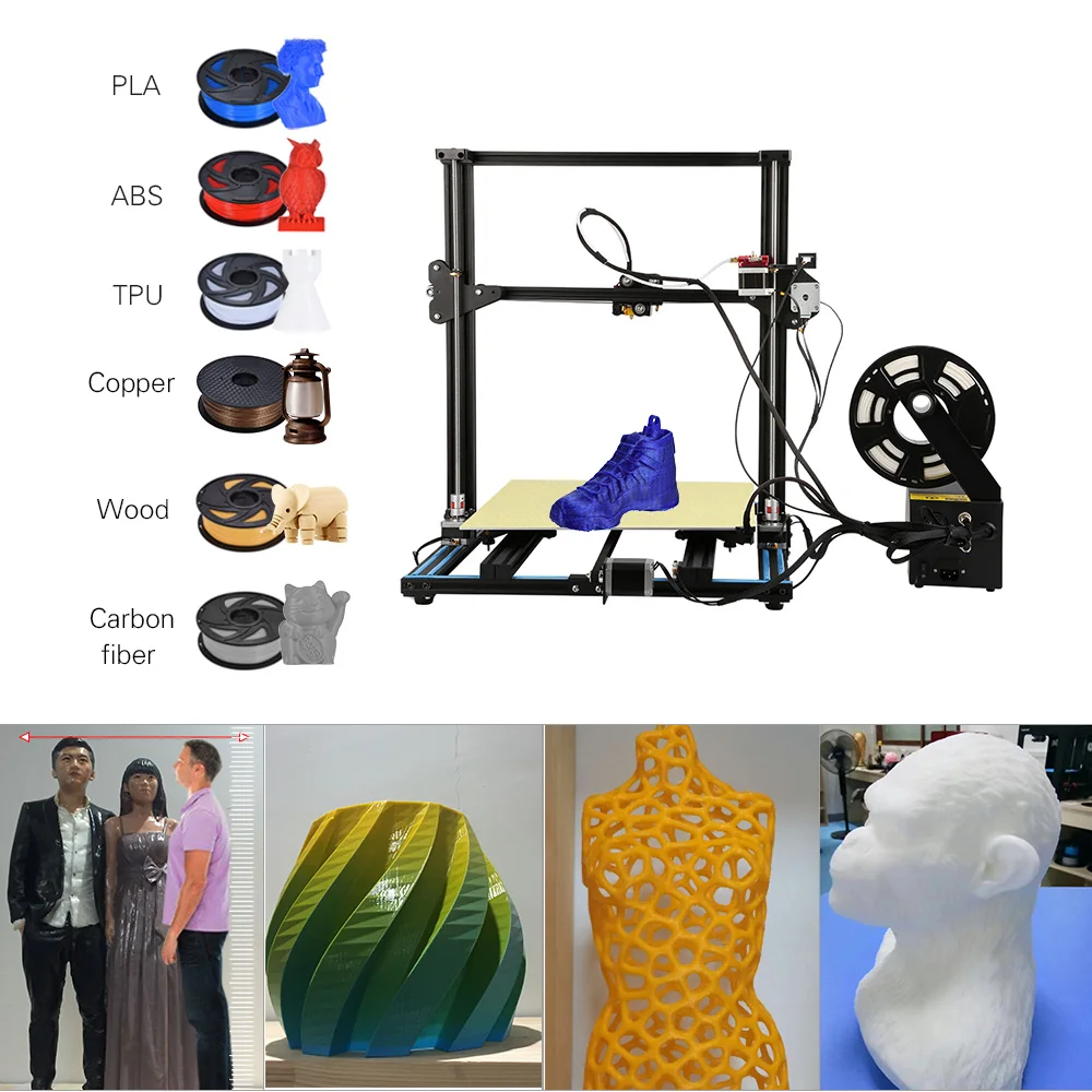 3d принтер CR-10/CR-10S/CR-10S4 самостоятельная сборка 3D DIY принтер наборы с алюминиевой рамкой и детектор нити включает 2 кг нити