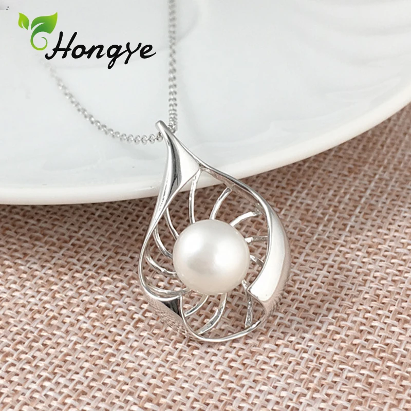 

Hongye женское колье с подвеской, из серебра 925 пробы, с натуральным жемчугом