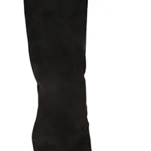 Модные женские сапоги до колена; замшевые кожаные сапоги; женские ботинки на танкетке и высоком каблуке; ботинки на молнии; женские вечерние сапоги